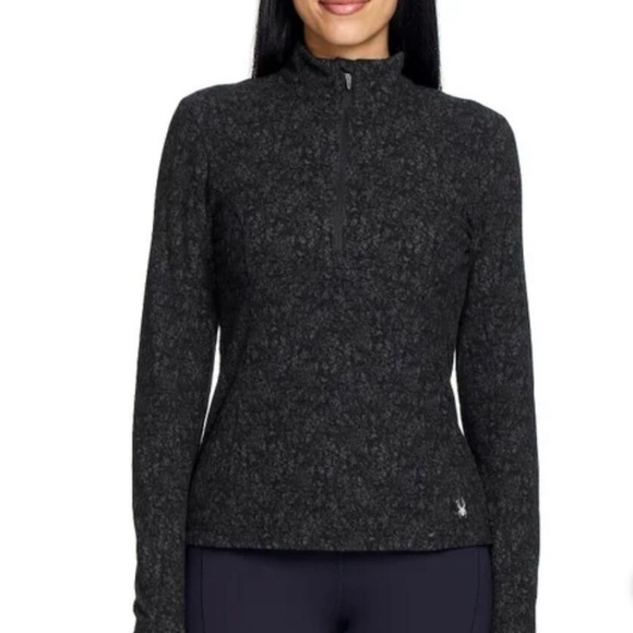 Spyder Half Zip Black Active Sweater - Picture 1 of 2
